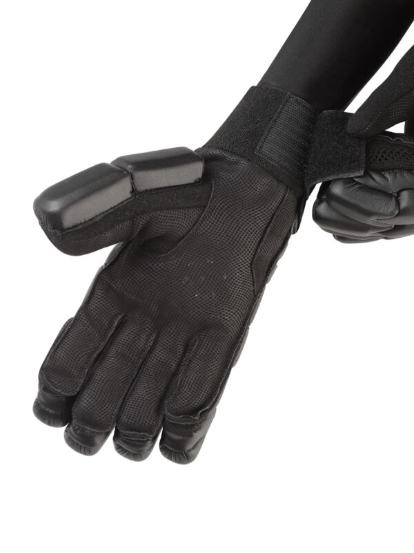 Breathable cricket batting gloves with mesh ventilation for comfort during intense matches.