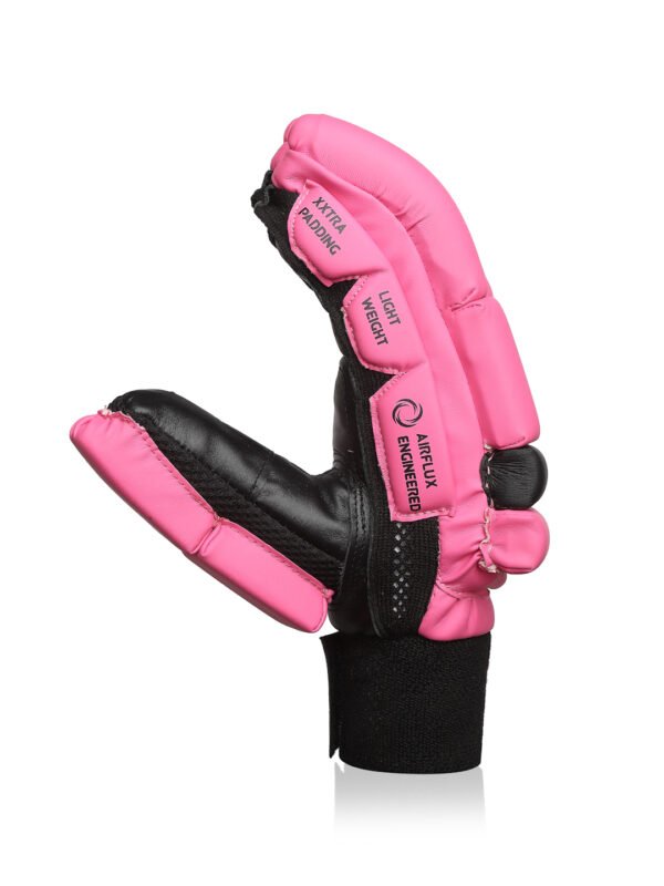 Breathable cricket batting gloves with mesh ventilation for comfort during intense matches.