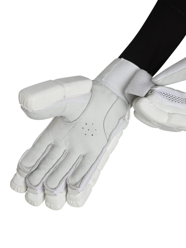 High-quality cricket batting gloves with padded protection for superior grip and comfort.