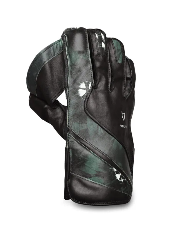 TUSKER LEATHER CRICKET WICKETKEEPING GLOVES - OLIVE