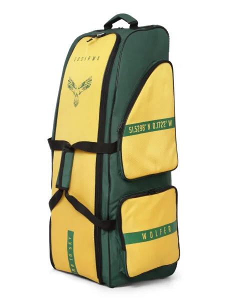 GOSHAWK STAND-UP WHEELIE CRICKET KIT BAG - OZ YELLOW