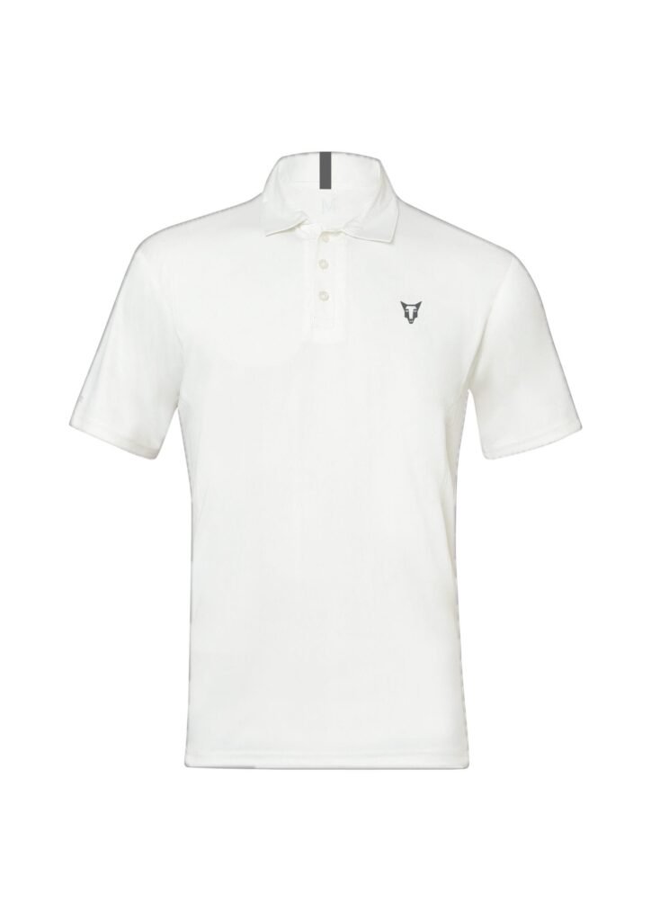 Wolfer Cricket Jersey | White with Silver Grey Logo on the Chest, Front View