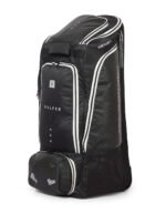 Front and Side Tilted view of Wolfer Humdinger Stand-Up Duffle Wheelie Cricket Kit Bag