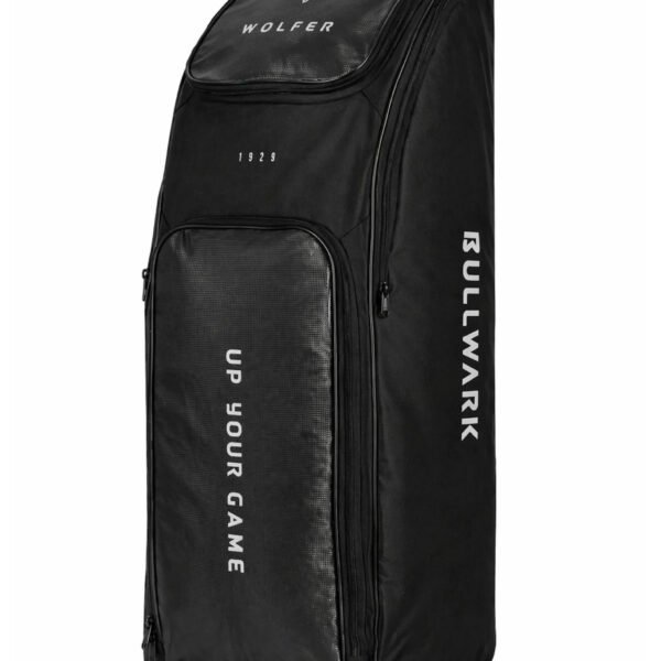 Bullwark Kiwi Black Compact Duffle Cricket Kit Bag – Inbuilt Bat Sleeves, Side Pad Compartments & Large Front Pocket