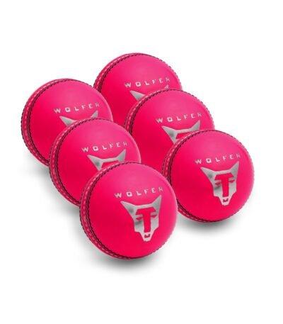 Wolfer Supreme County Leather Cricket Ball - Pink, perfect for UK conditions. Best Pink Leather Ball in UK