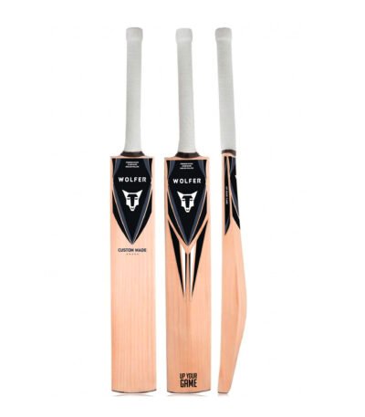 Front Back and Side Angle of Wolfer Alpha - Custom Made Player's Grade English Willow Cricket Bat