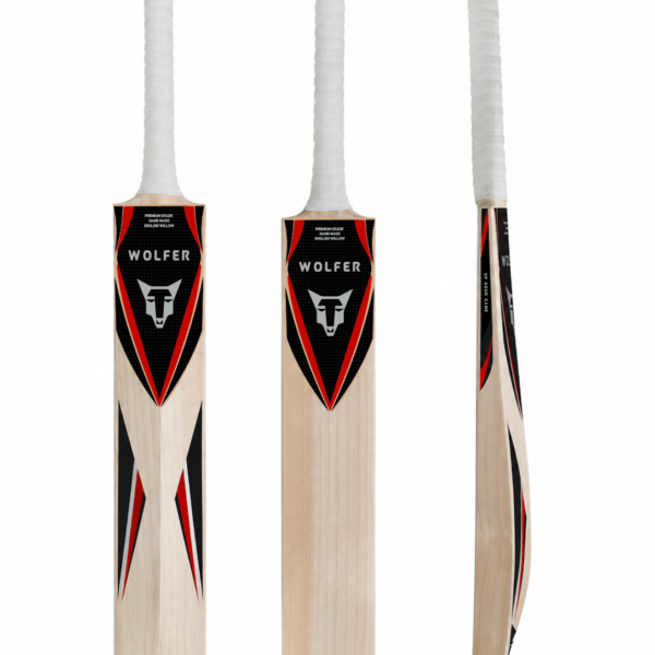 Wolfer Tigon Grade 1 English Willow Cricket Bat with Premium Red and Black Sticker