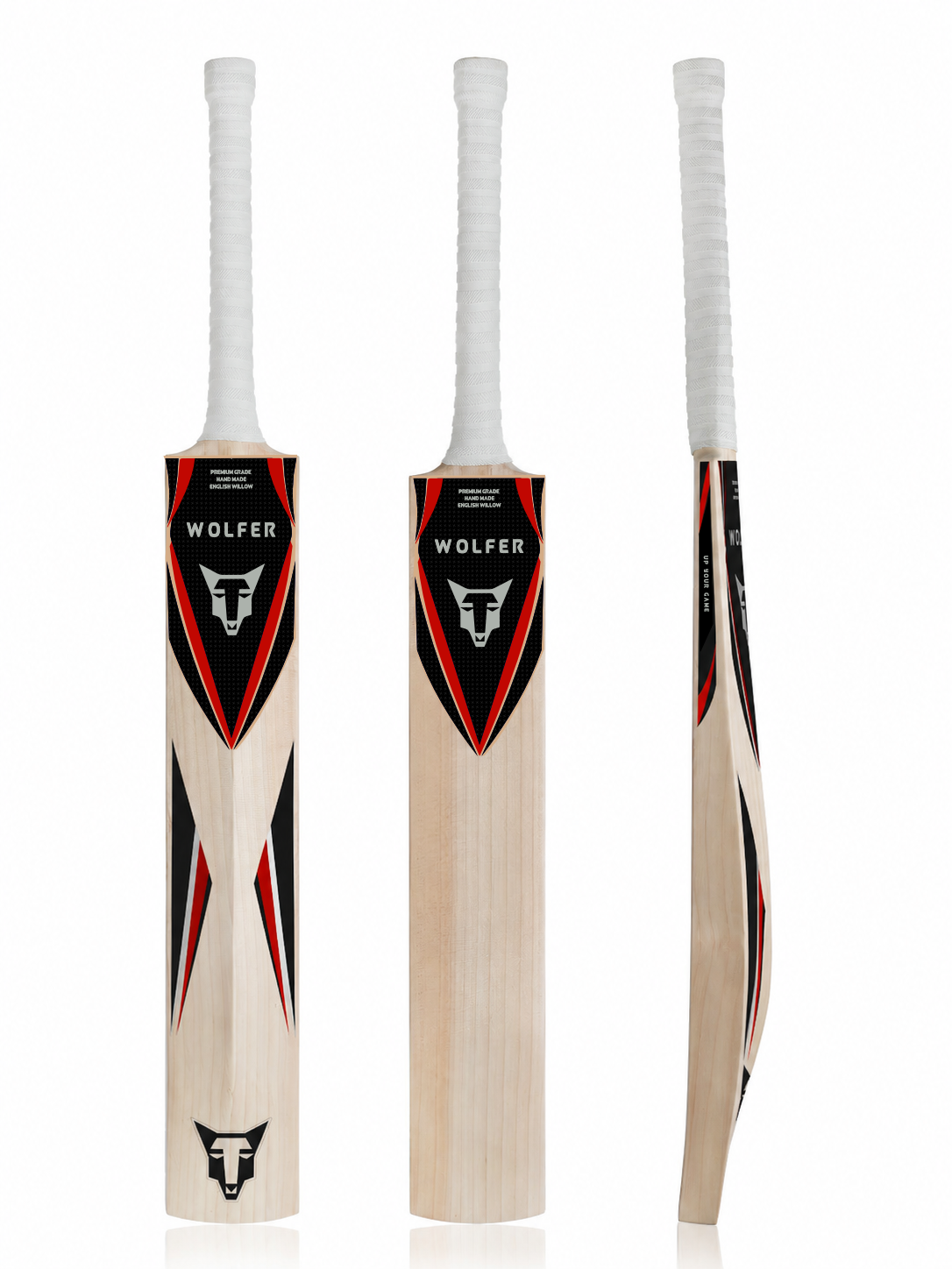 Tigon Main Image Wolfer Tigon Grade 1 English Willow Cricket Bat with Premium Red and Black Sticker