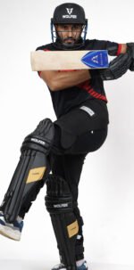 Tusker Cricket Batting Leg Guards | Pro Grade for Test Level Protection | Black and Gold