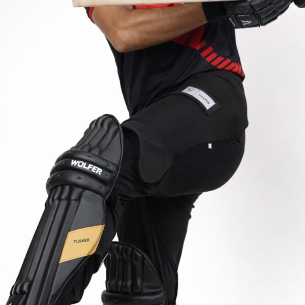 Tusker Cricket Batting Leg Guards | Pro Grade for Test Level Protection | Black and Gold