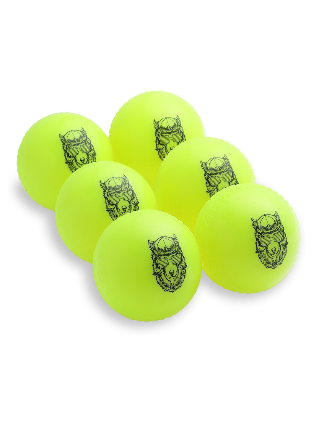 Wolfer Wind ball, Fluorescent Yellow - Pack of 6