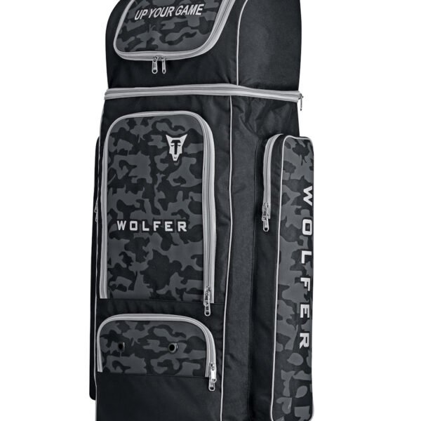 Swashbuckler | Stealth Grey Duffle Cricket Kit Bag - Separate compartments for Bats, Shoes and Helmet